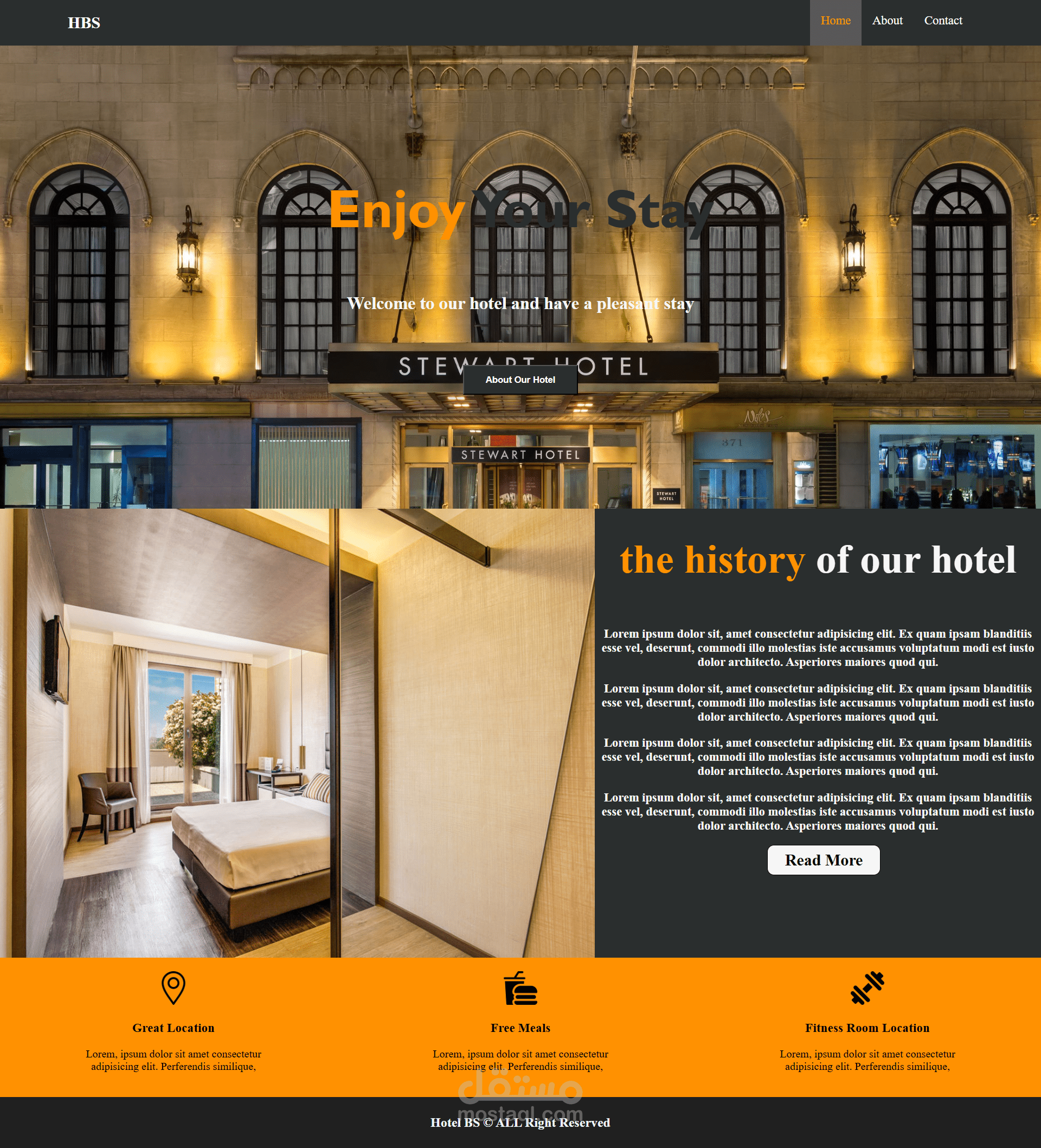 HBS Hotel page