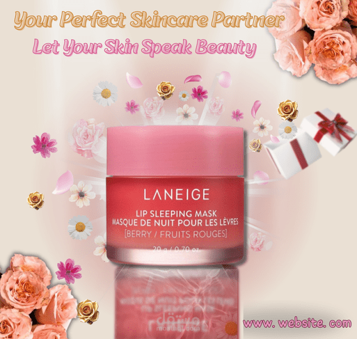 تصميم سوشيال ميديا لمنتج laneige