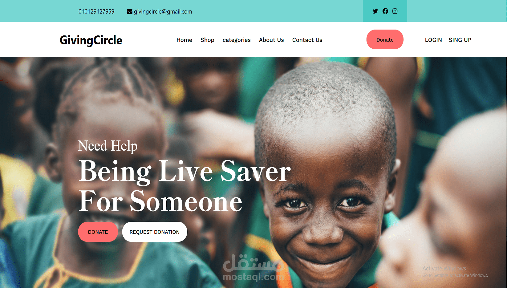 (GivingCircle (donaition web + Ai