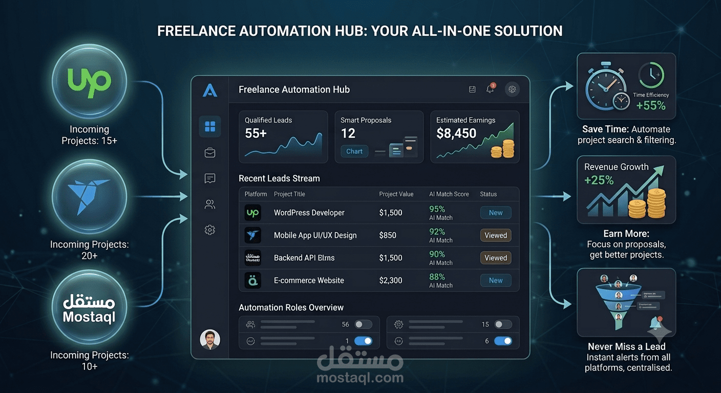 LeadDesk — نظام اكتشاف فرص الفريلانس أوتوماتيك