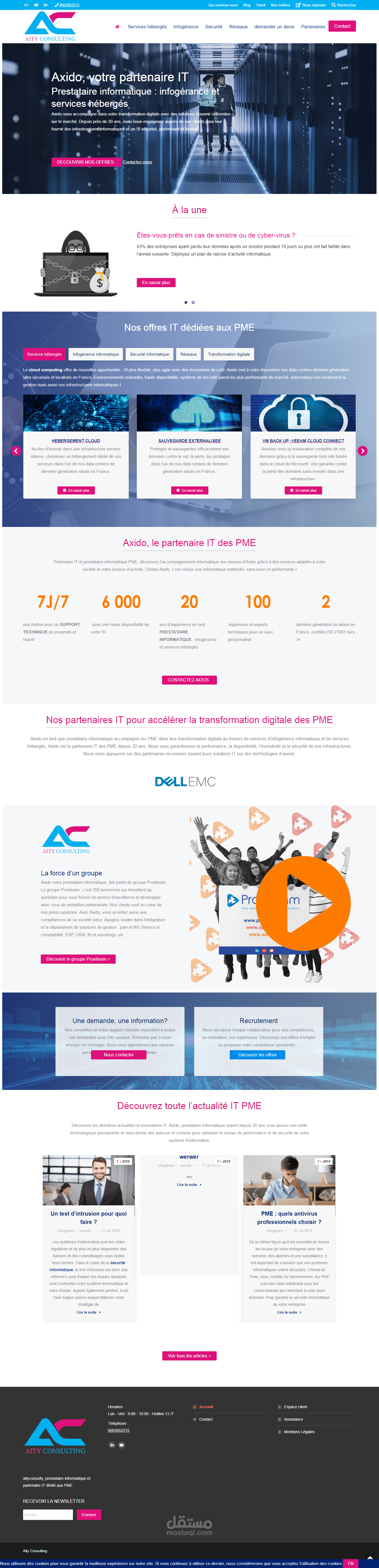 موقع شركة IT فرنسية