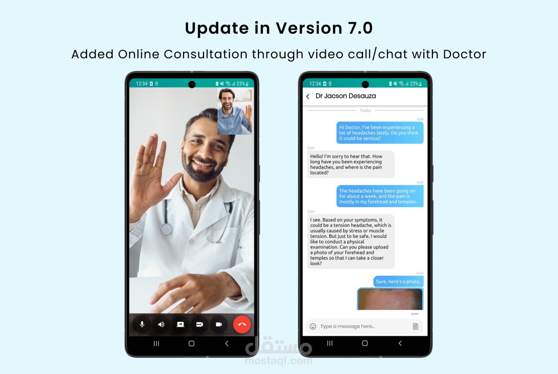 تطبيق لحجز الاطباء واستشارة طبية عبر الإنترنت والعمل علي علاج المرضي