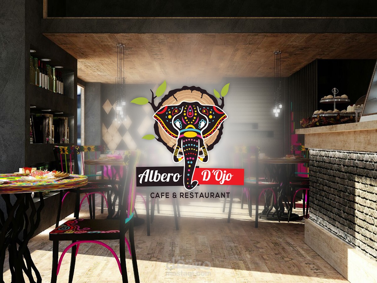 شعار مطعم وكافيه Albero D'Ojo
