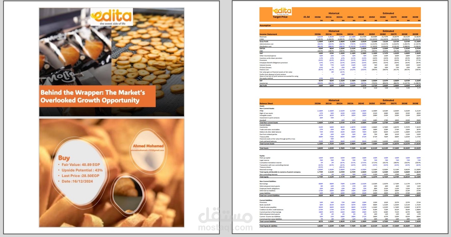 Comprehensive Financial Analysis and Valuation of EFID