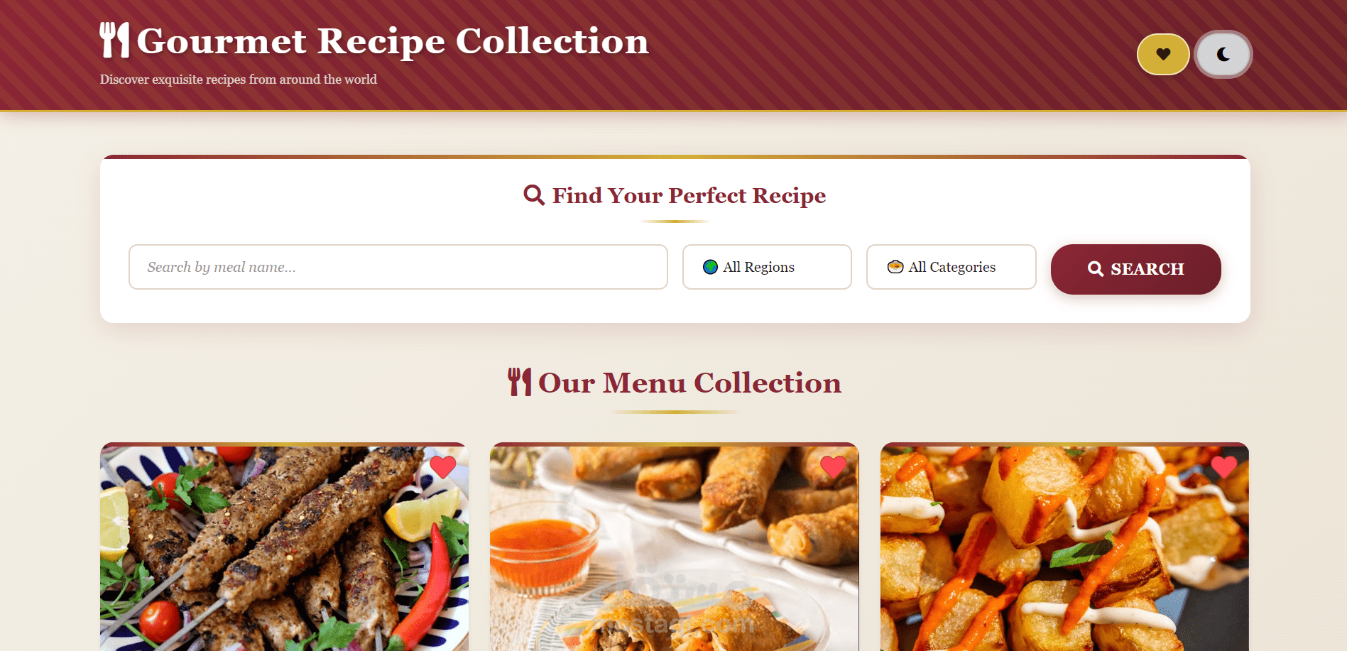 "Gourmet Recipe Collection"