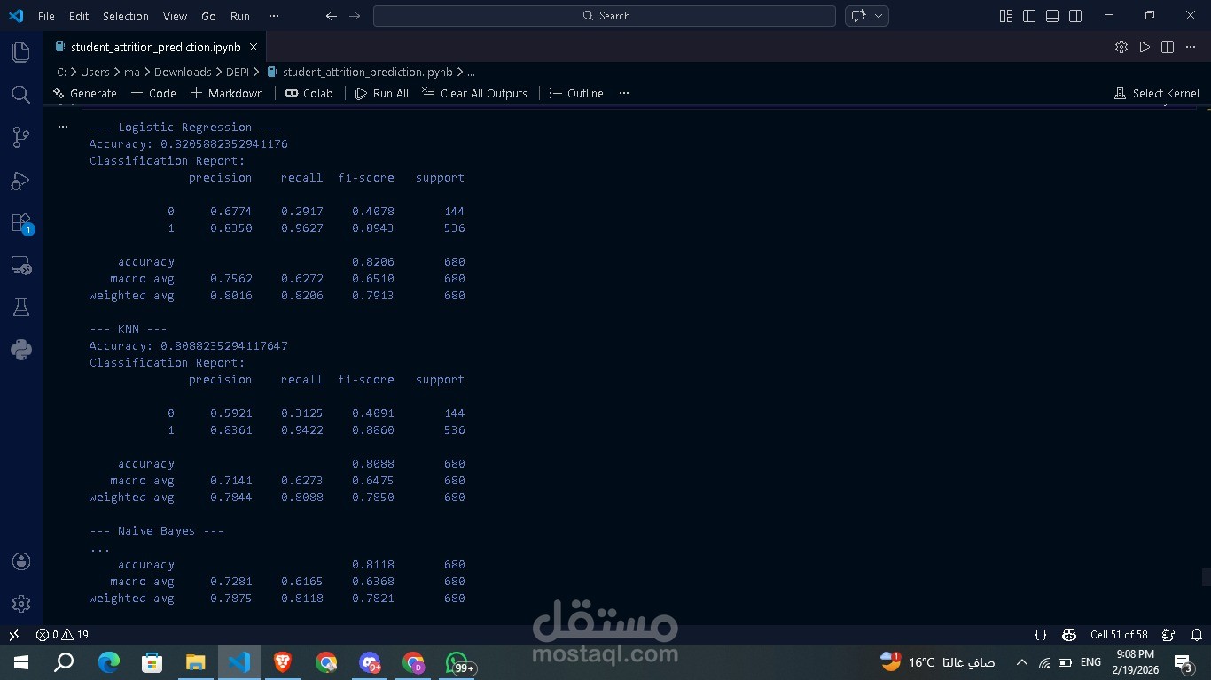 نظام التنبؤ المبكر بالطلاب المعرّضين لترك الدراسة باستخدام الذكاء الاصطناعي
