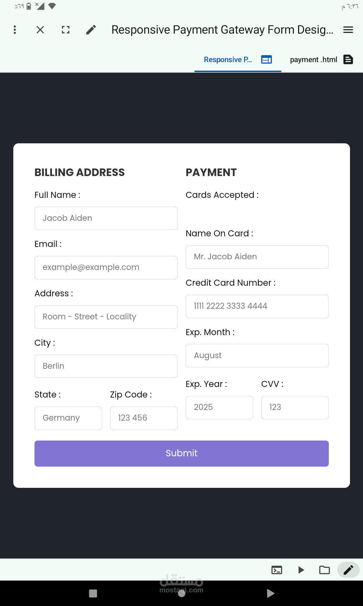 Modern payment