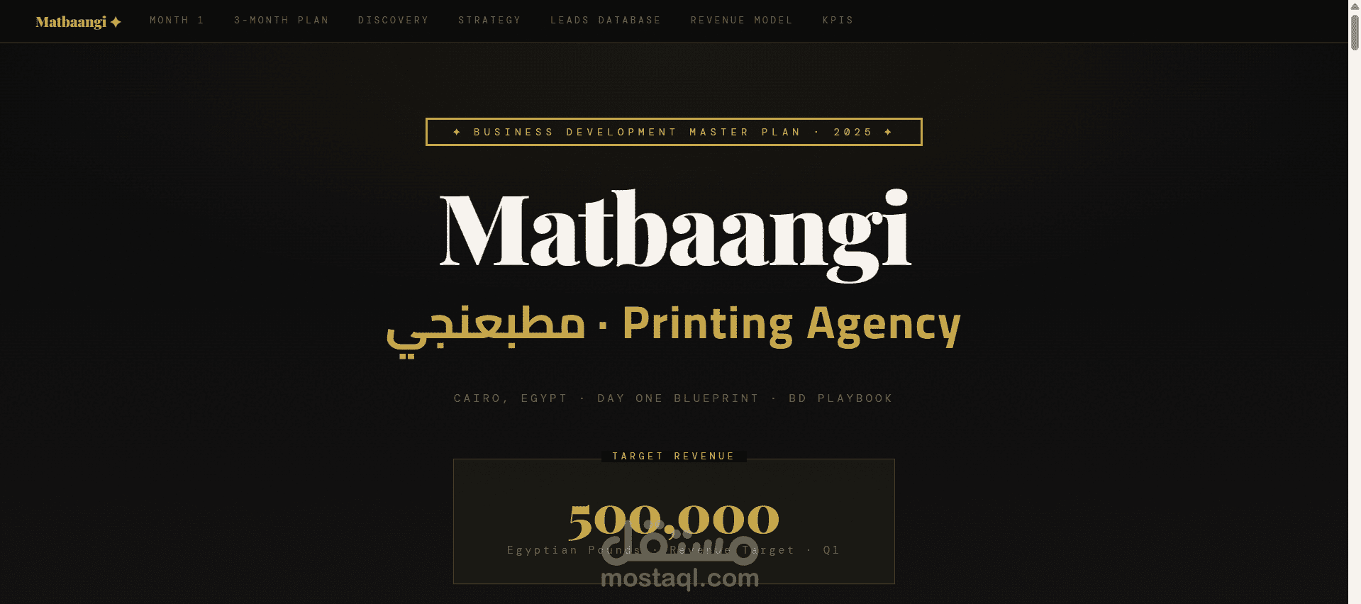 Website for Business Plan