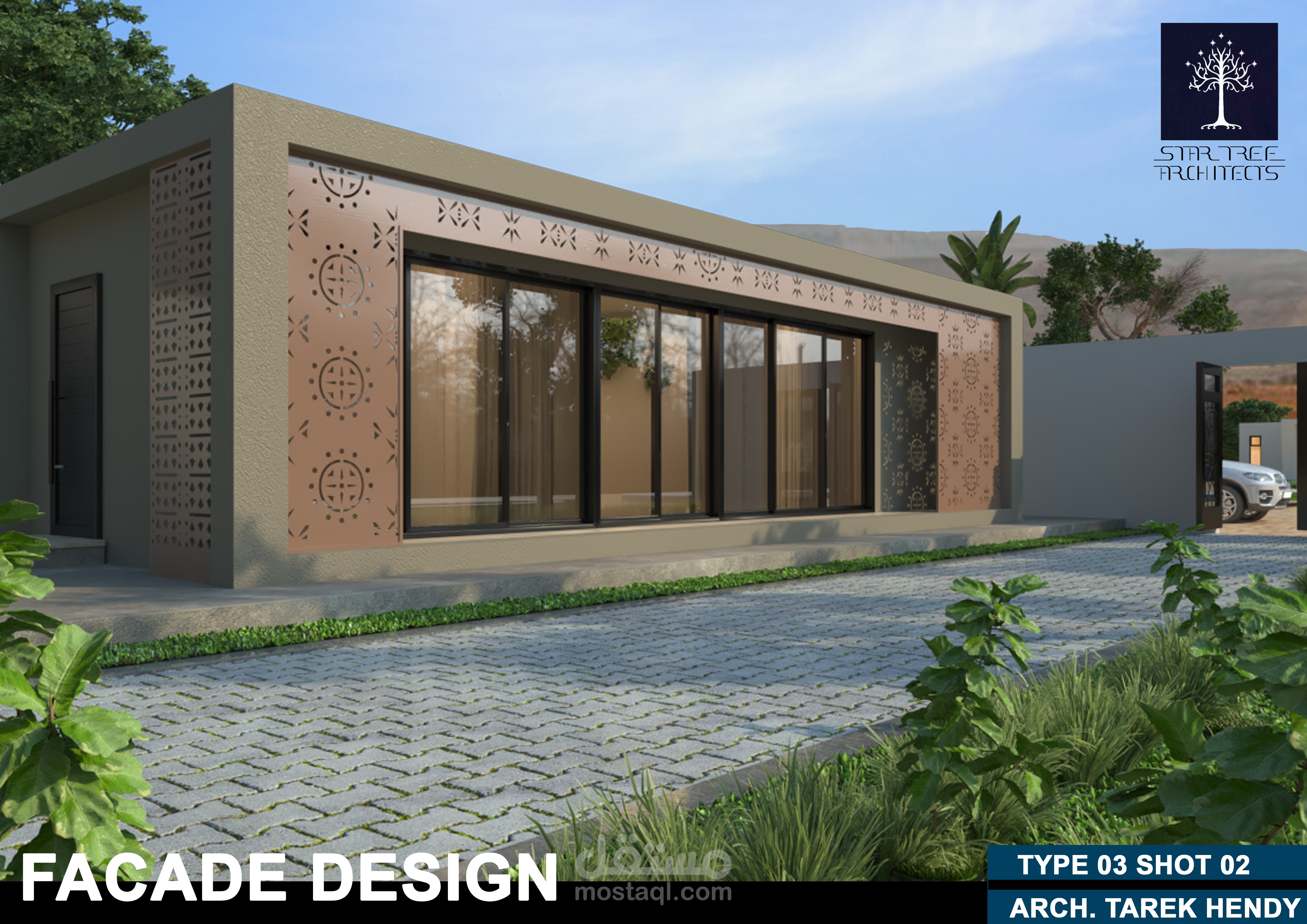 عمل منفذ لمستقل - تصميم نماذج منازل سابقة التجهيز بالمملكة العربية السعودية 3D , 2D , تصميم وجهات خارجية و توزيع فرش و تصميم معماري