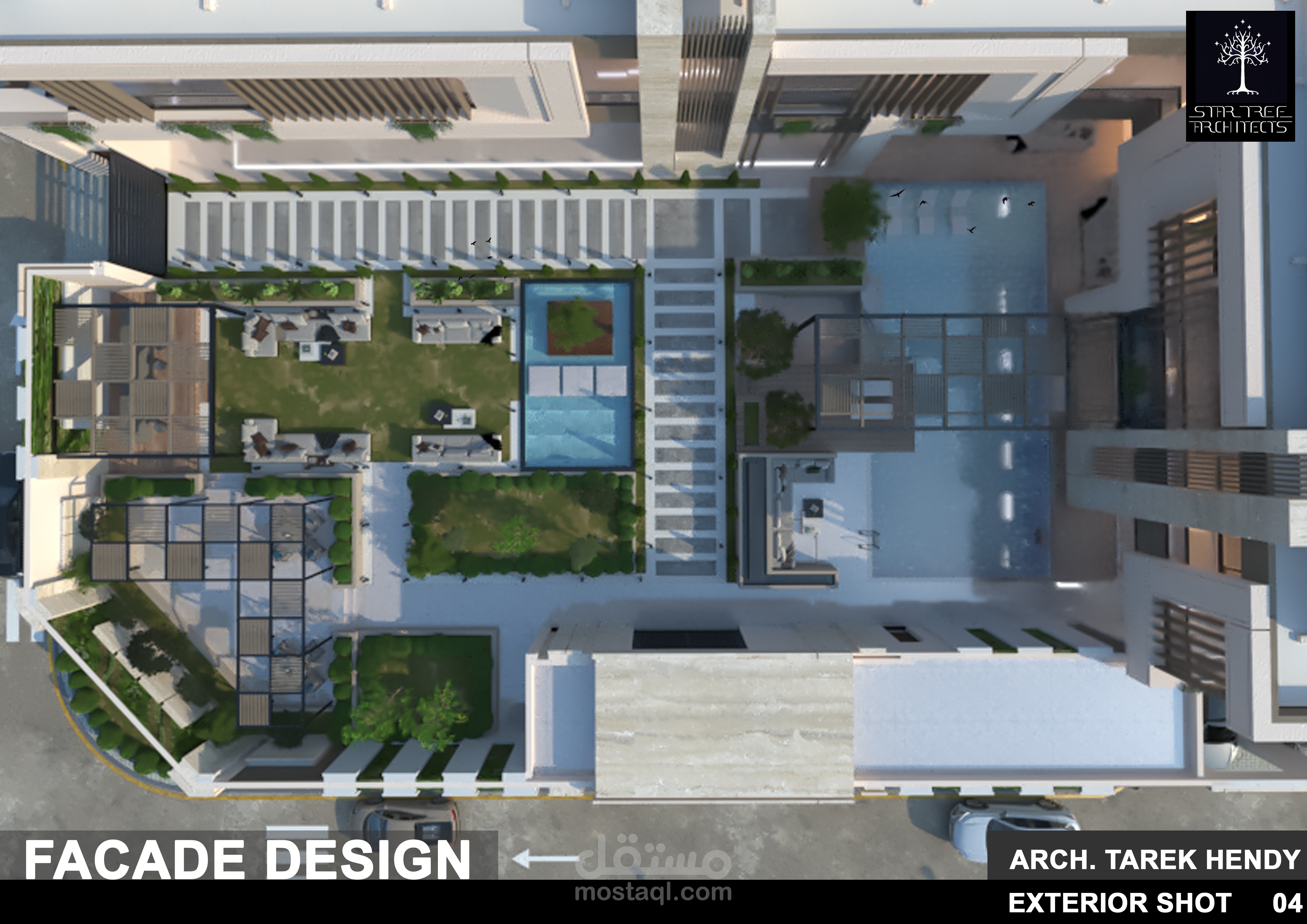 مشروع منفذ لمستقل 2025 بالمملكة العربية السعودية -   - Landscpae Design - Palace Exterior 3D Design -  تصميم واجهات داخلية و خارجية و لاندسكيب  لقصر لامير من السعود  لمستقل 2025 -KSA