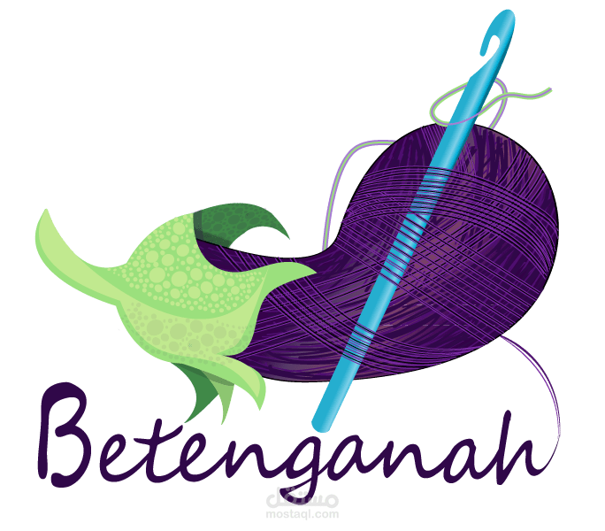 شعار لفنانة كروشيه بتجانة كروشيه