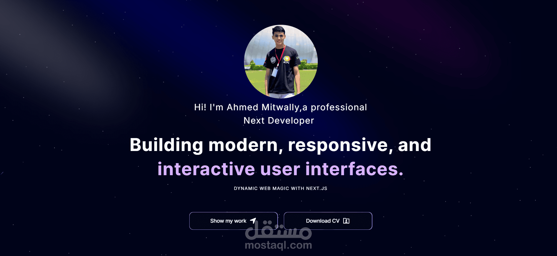 تصميم بورتفوليو ثلاثي الأبعاد احترافي باستخدام Next.js وTailwind CSS وThree.js لعرض مهاراتك بأسلوب عصري