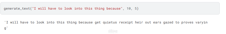 Text generation using LSTM | مستقل