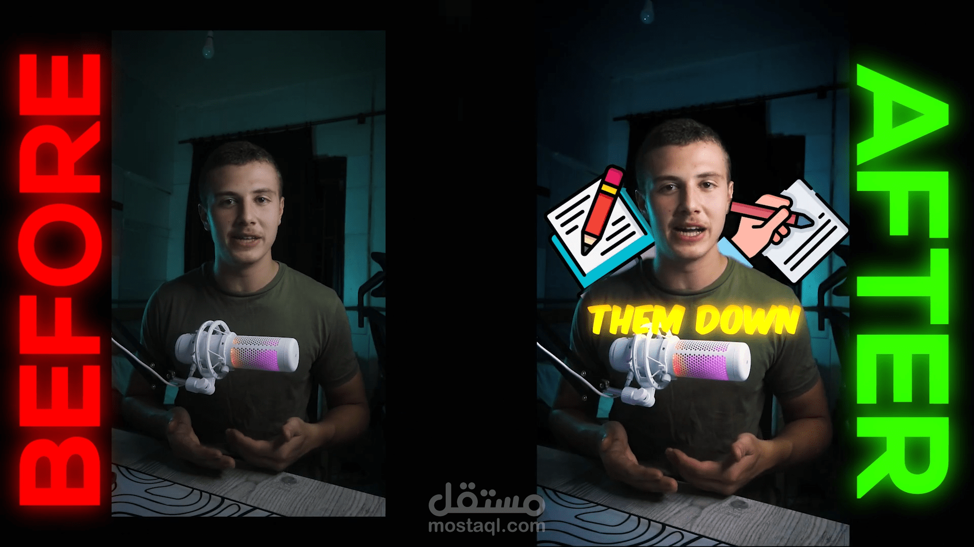 مونتاج لفيديو ريلز لمحتوى اجنبي