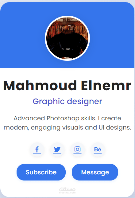 Profile Card Design – UI/UX