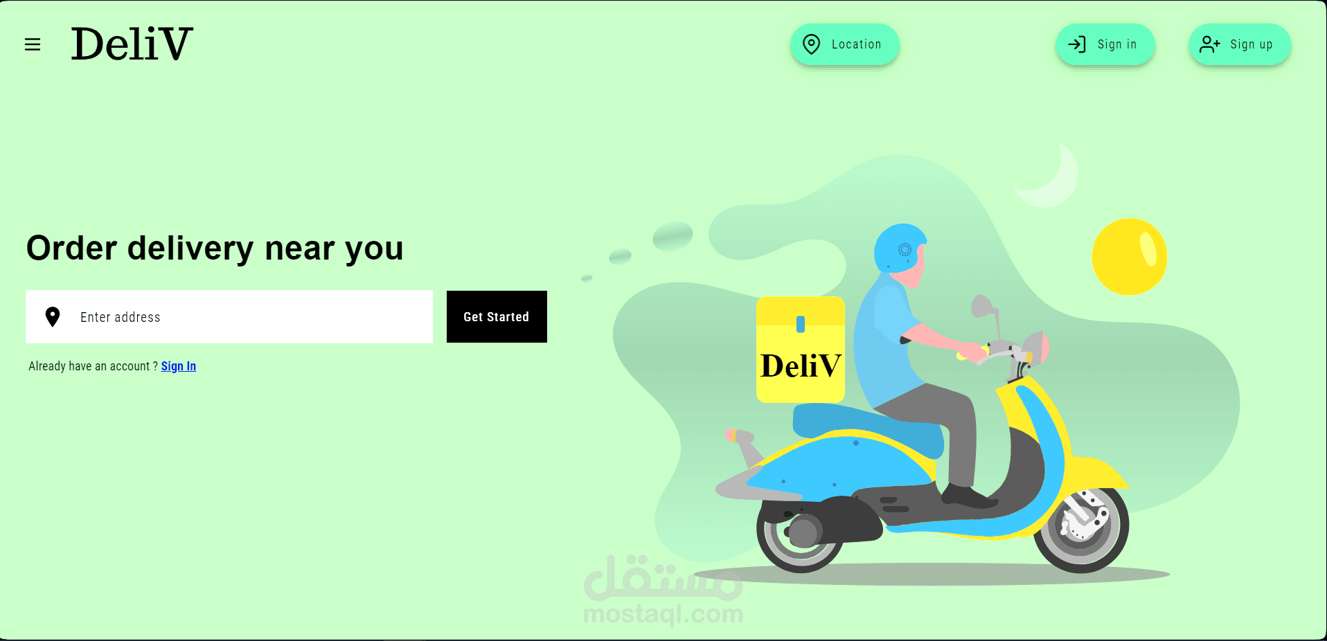 تطوير DeliV: منصة شاملة لتوصيل الطعام بلغتين باستخدام Angular و Spring Boot
