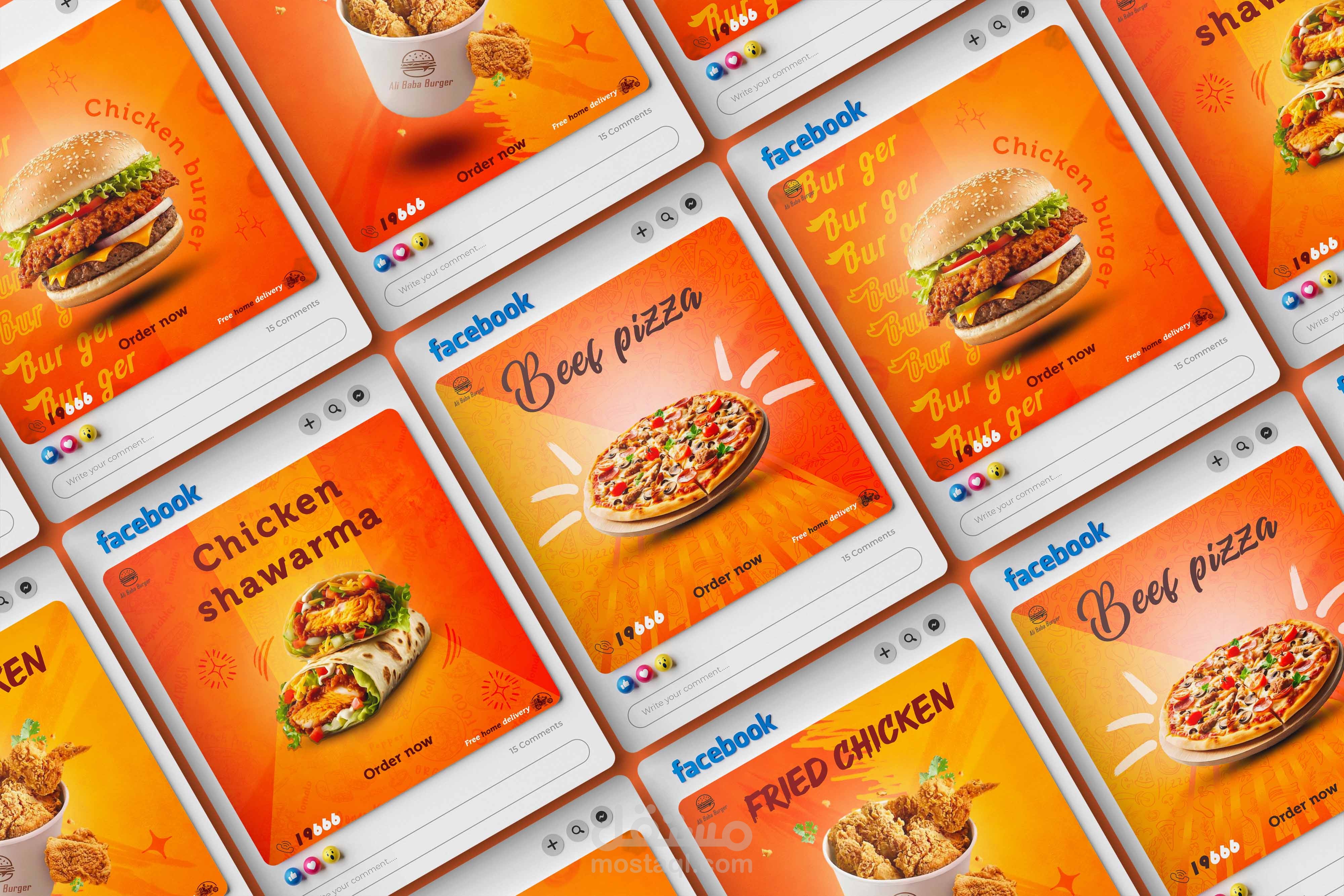 (Social media design( fast food restaurant