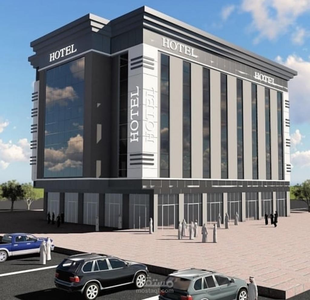 واجهه فندق بجوار مطار أبها بالمملكه العربيه السعوديه