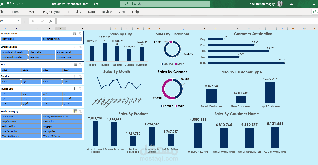 تحليل بيانات باستخدام Excel