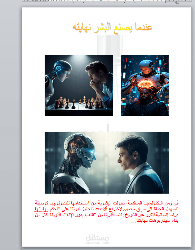 مقال   عندما يصنع البشر نهايته