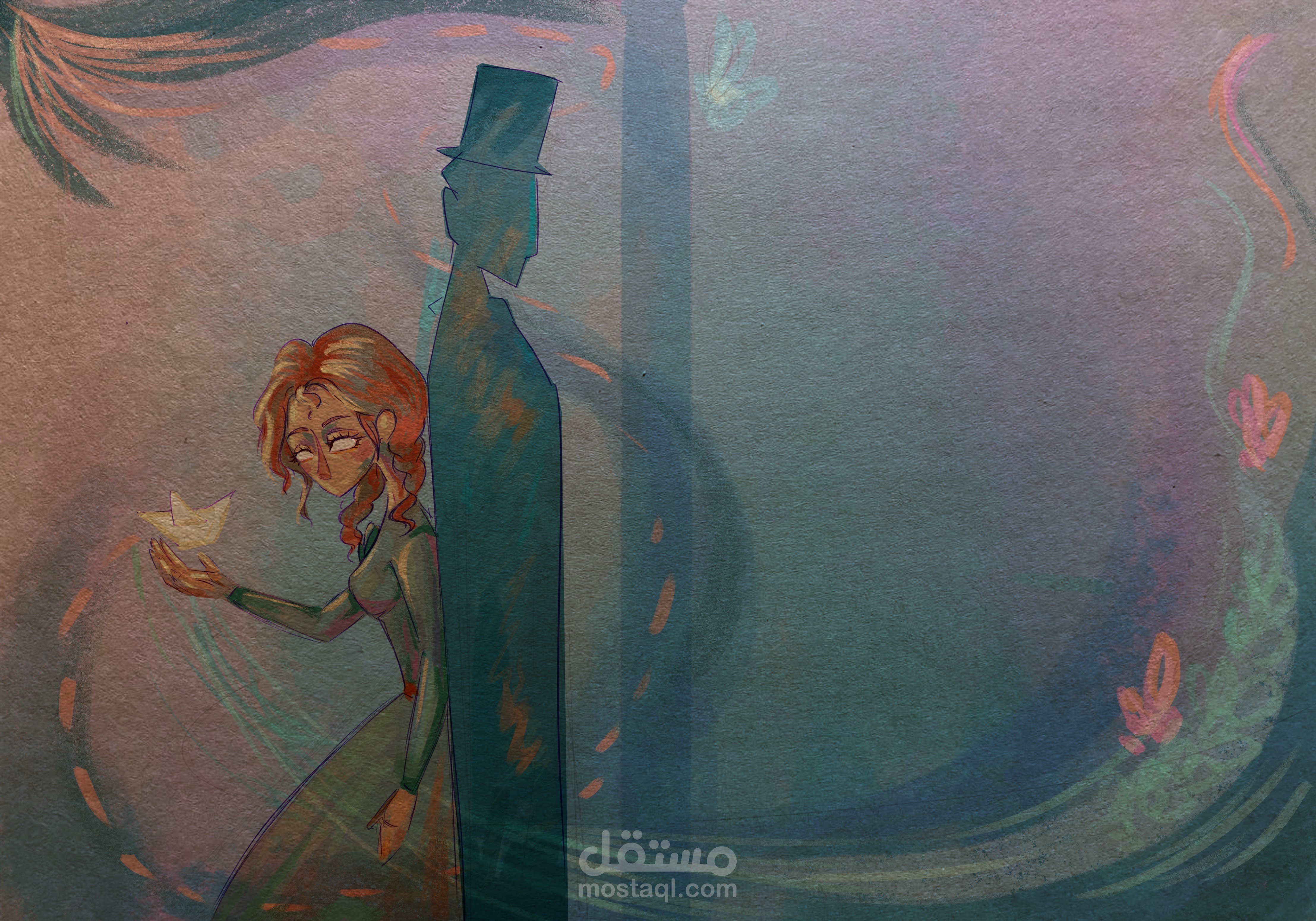 غلاف وهمي لرواية صاحب الظل الطويل