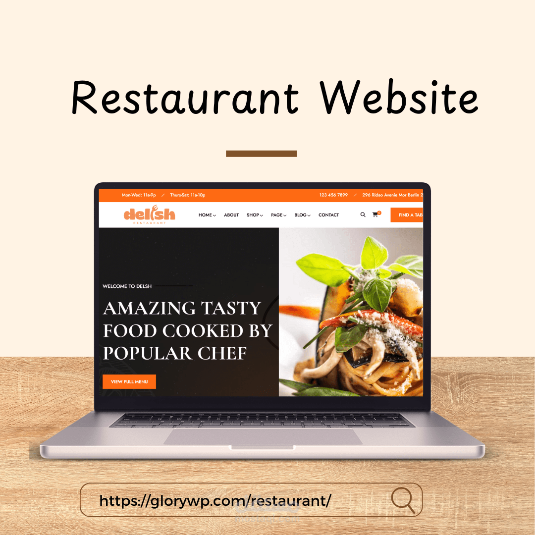 تصميم موقع لمطعم مع قائمة طعام وحجوزات