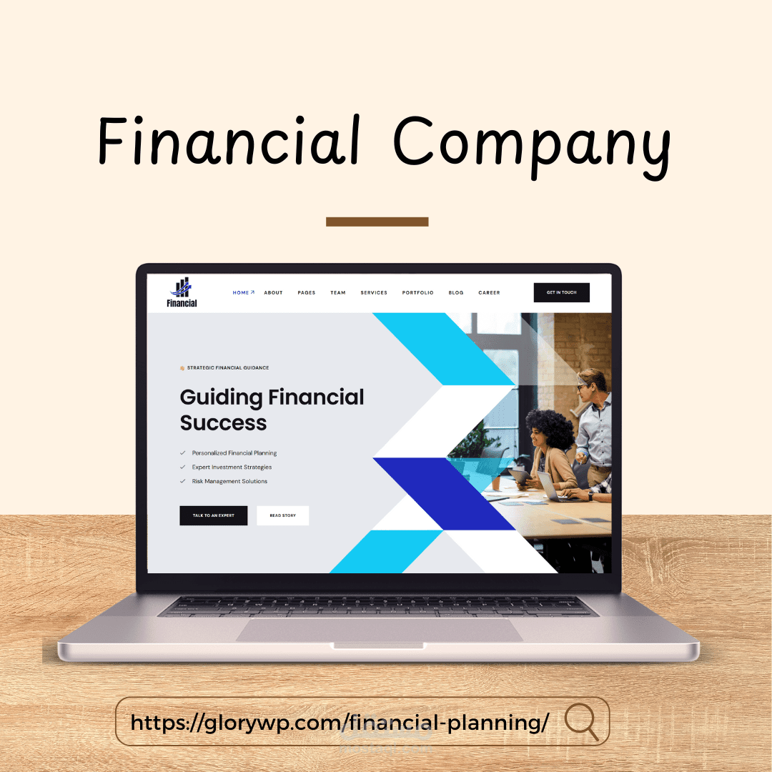 موقع تعريفي عصري لشركة مالية متخصصة