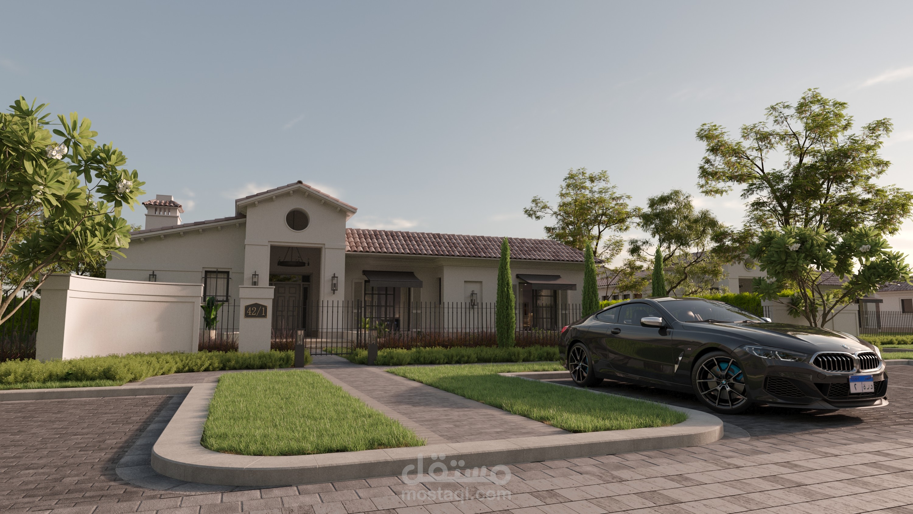 مجمع سكني مغلق يحتوي على فلل وشقق