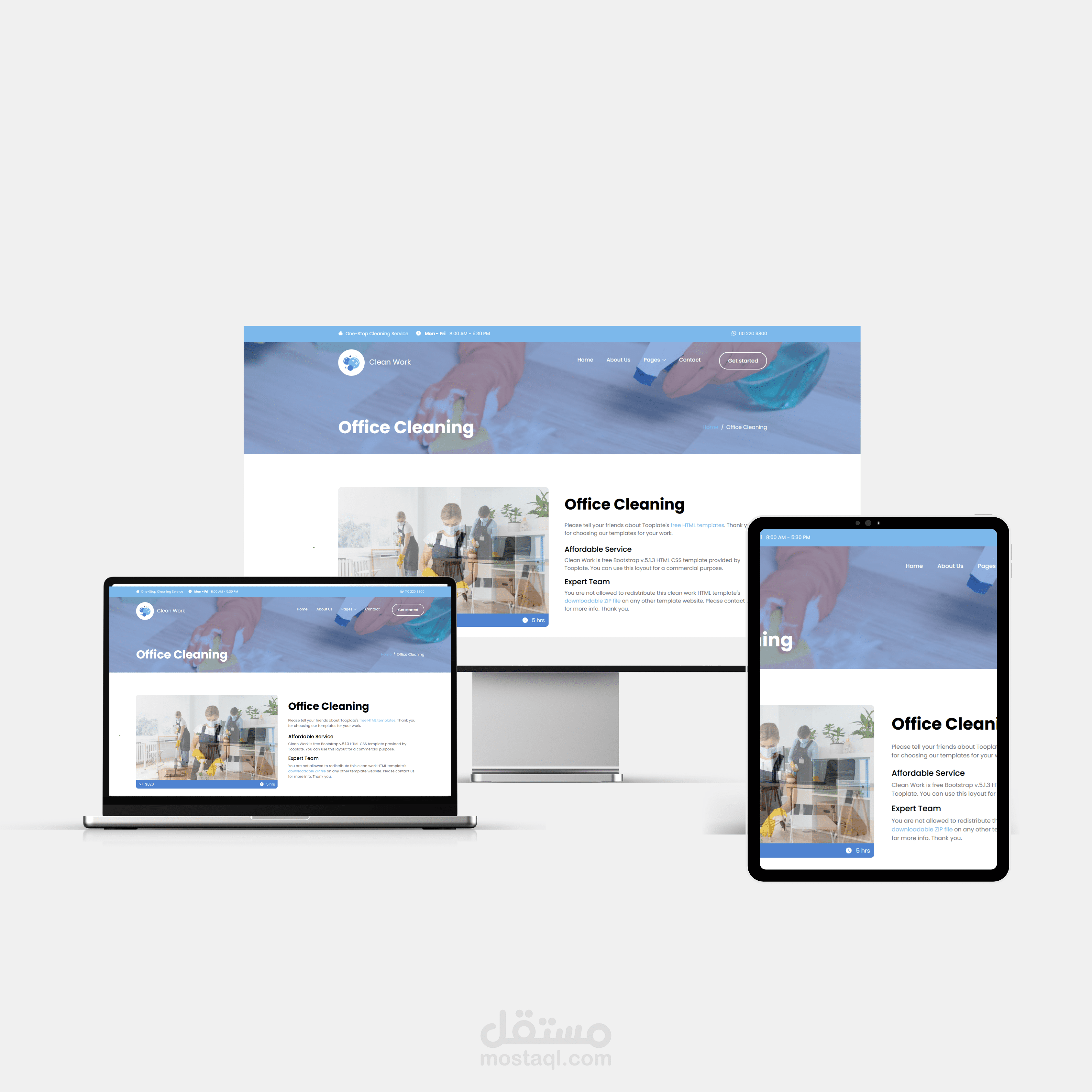 clean work website