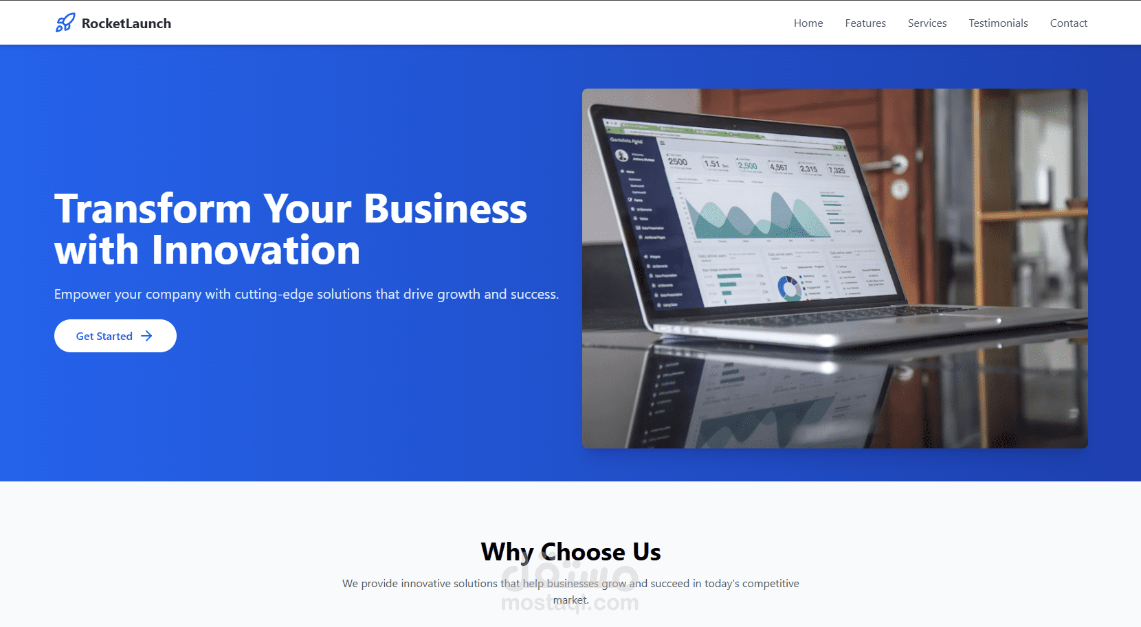 landing page