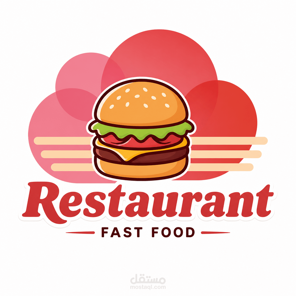 Branding كامل لمطعم Fast Food (شعار + منيو + تغليف) بتصاميم عصرية.