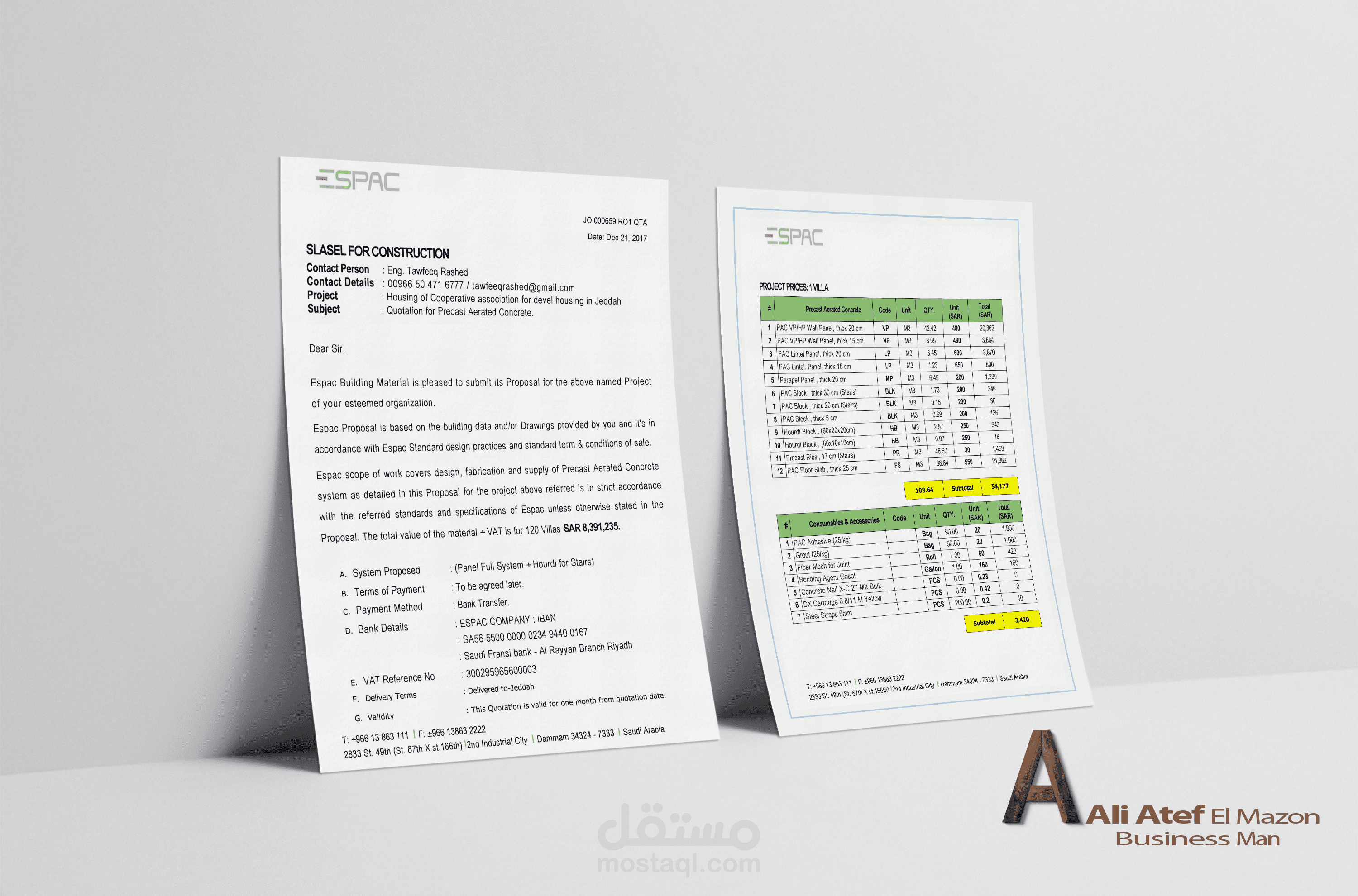 تقرير مبيعات لشركة سابك