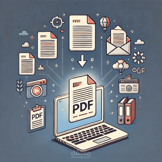 تحويل النصوص لملف PDF منسق.