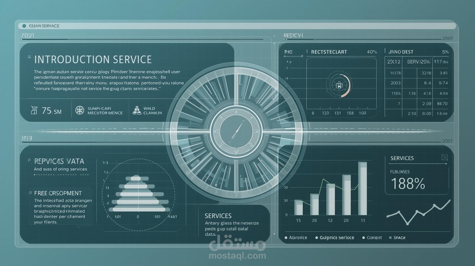 خدمة تحليل البيانات وإنشاء لوحات معلومات (Data Analysis & Dashboard Service)