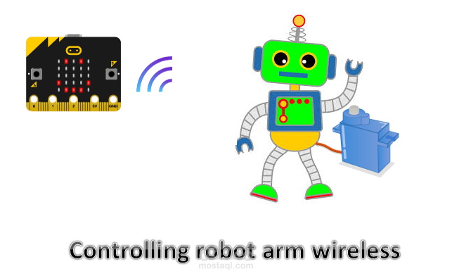 برمجة Micro-controller للتحكم في حركة ذراع روبوت عن بعد
