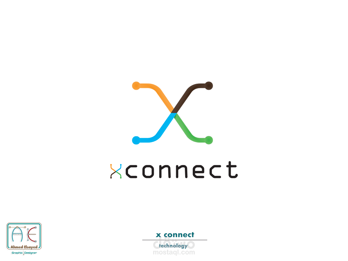 تصميم شعار لشركة x connect