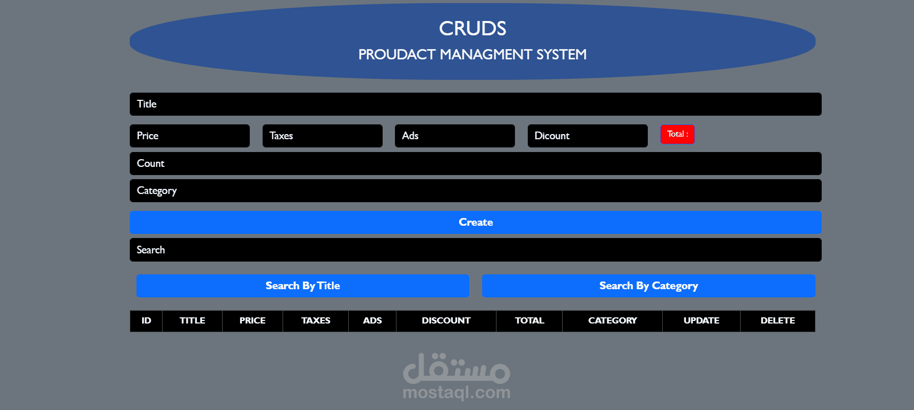 CRUDS Application