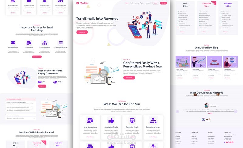 موقع Mailler التعريفي