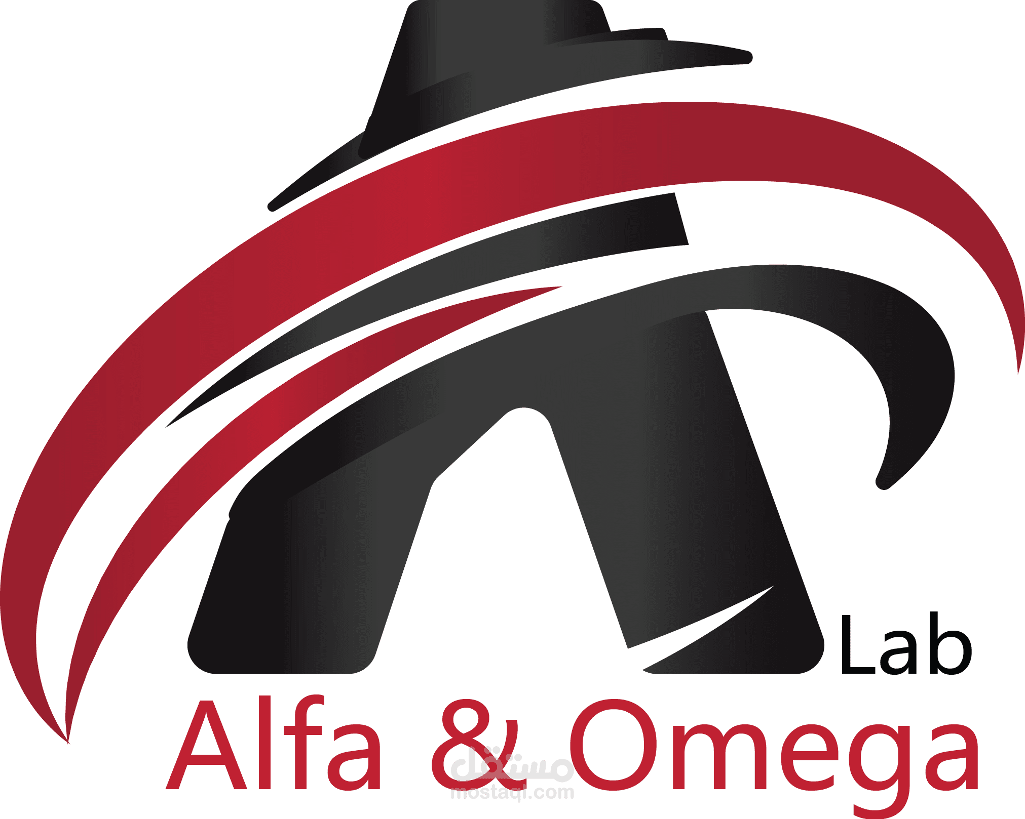 تصمبم شعار ومكتبيات معمل الفا اوميجا