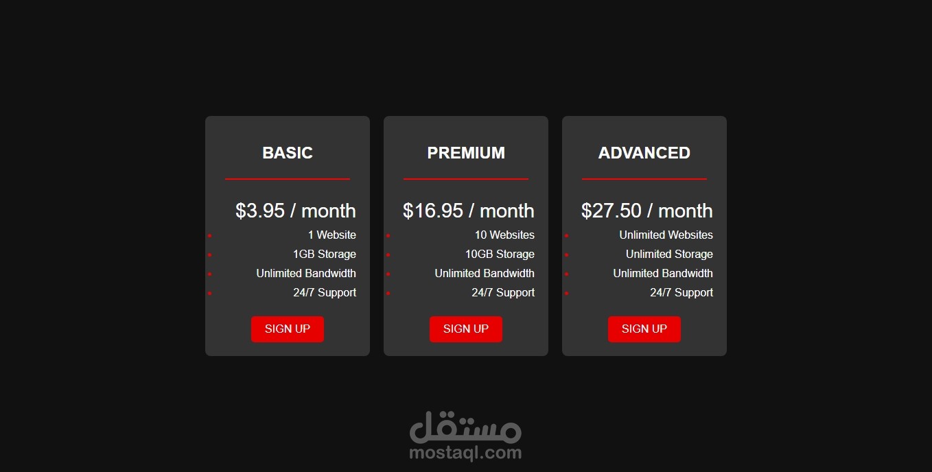 تصميم موقع Html & Css