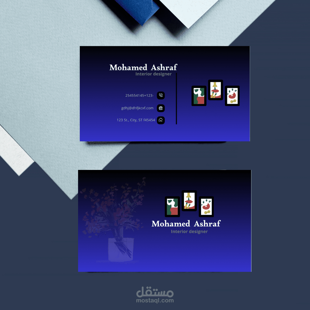تصميم وانشاء بطاقه عمل
