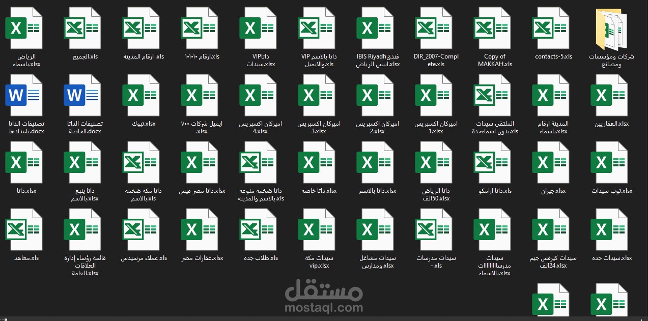 قاعدة بيانات ضخمة لشركات ومؤسسات سعودية في مختلف المجالات