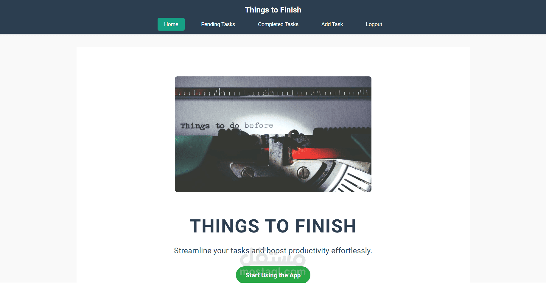 تطبيق إدارة المهام Things to Finish