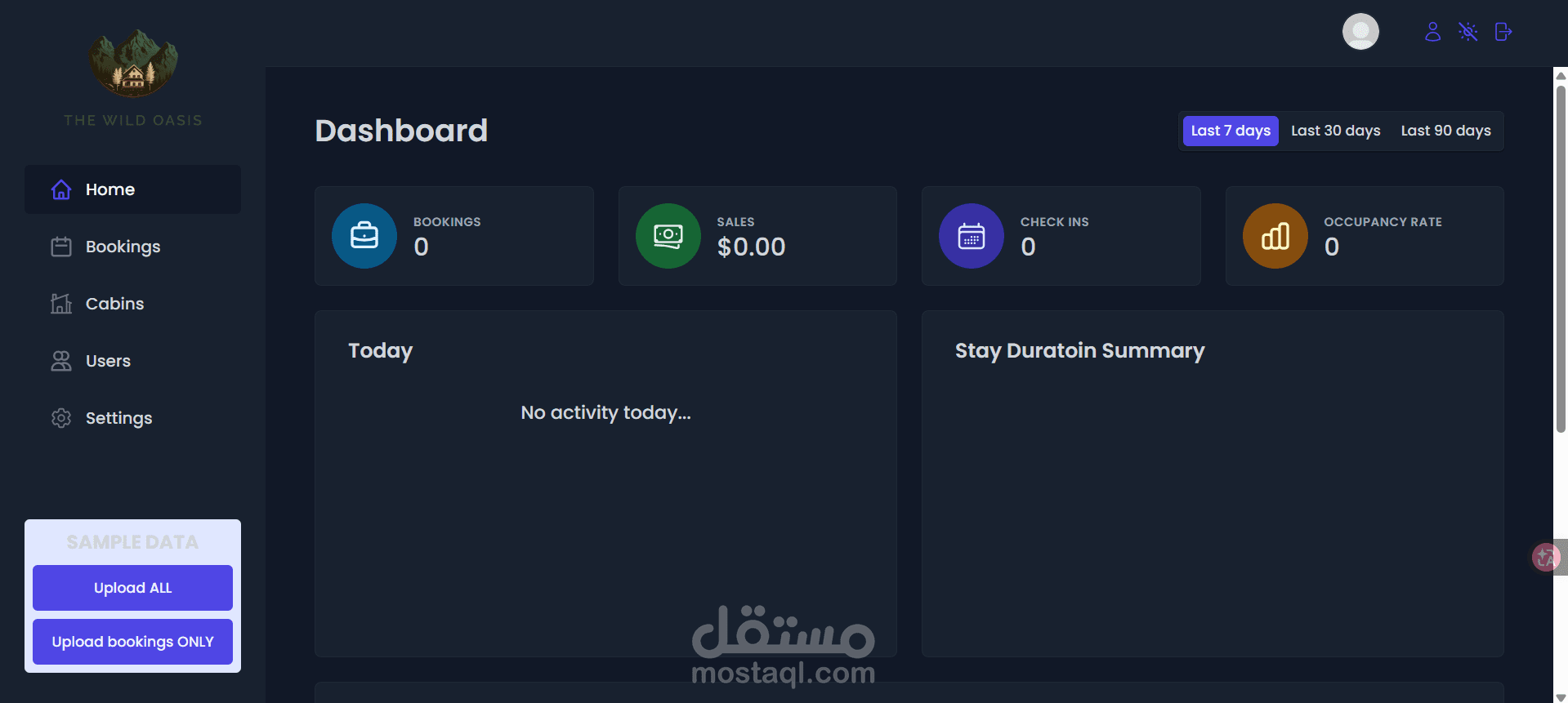 The Wild Oasis Dashboard