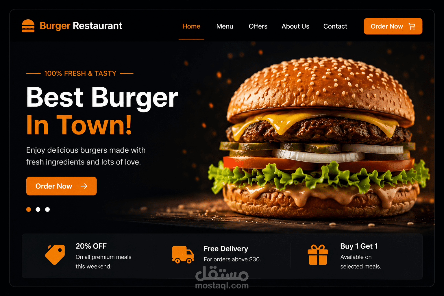 burger restaurant website
