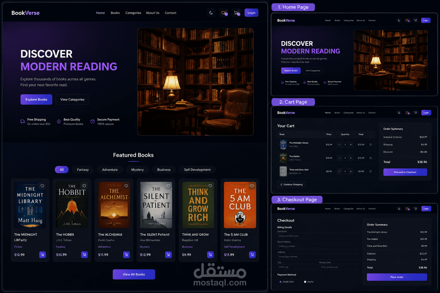 Modern Book Store Website