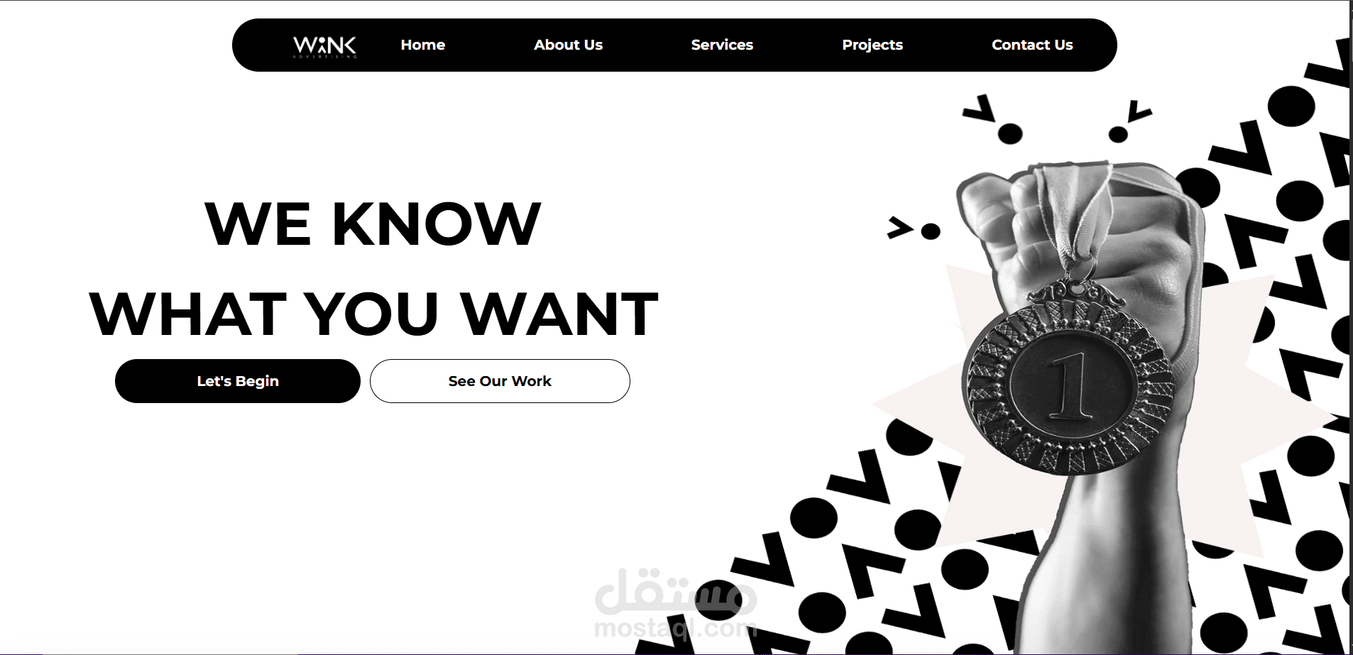 Wink Advertising Agency website