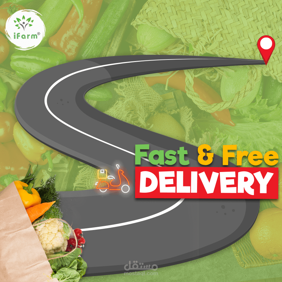 Social media designs for organic foods company