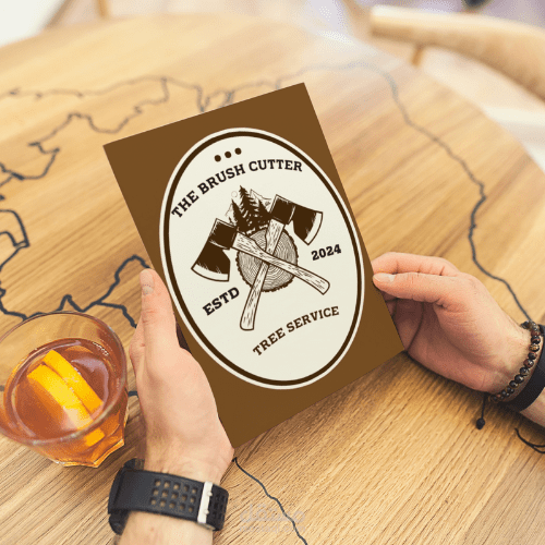 تصميم شعار لشركة تقطيع اخشاب