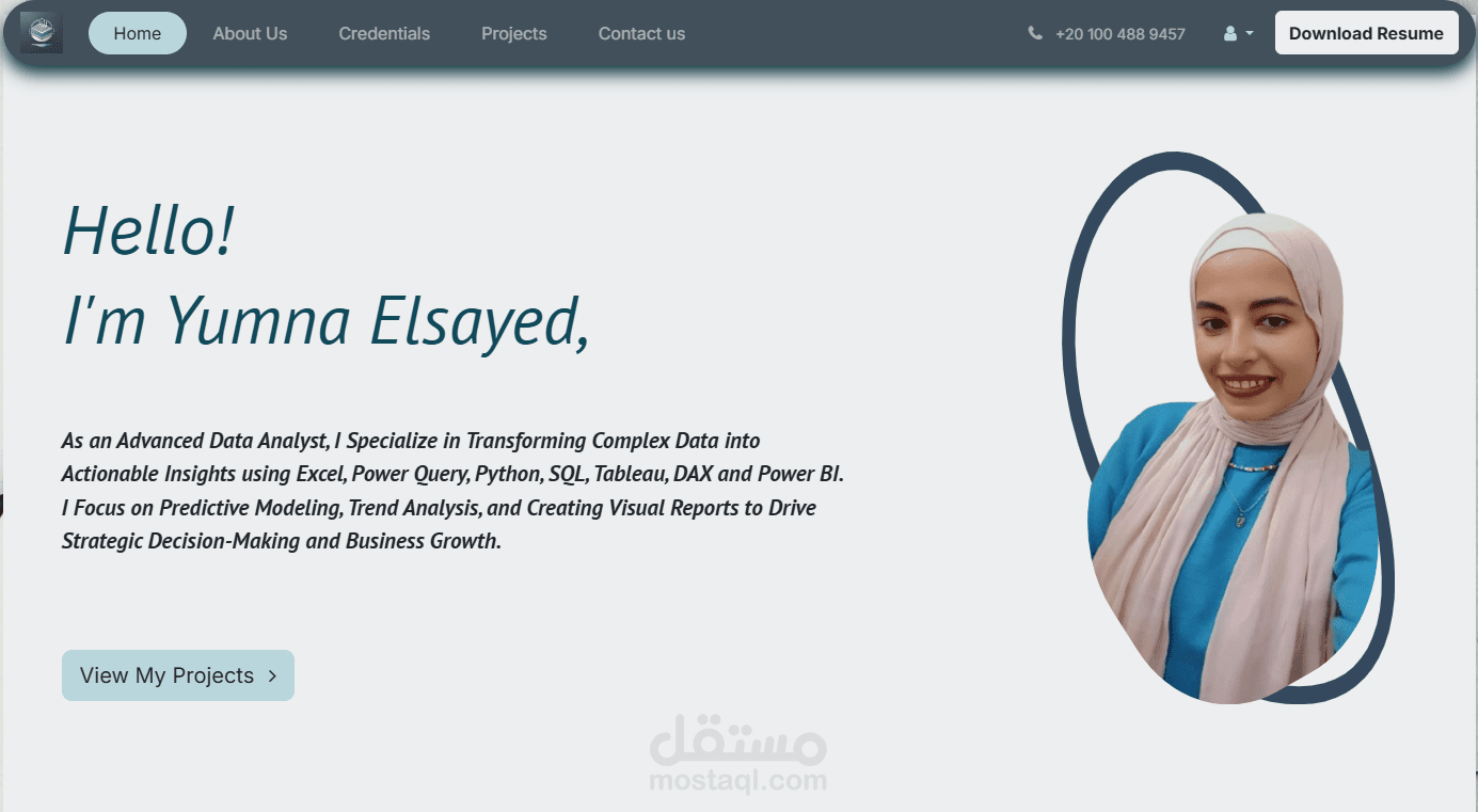 موقع بورتفوليو احترافي على odoo